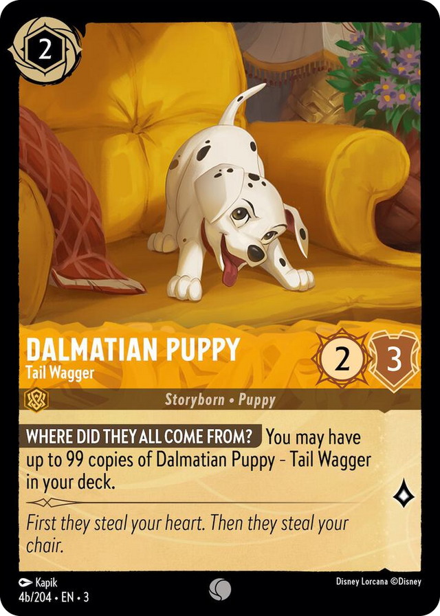 0004b Dalmatian Puppy - Tail Wagger (4b/204) Common Into the Inklands