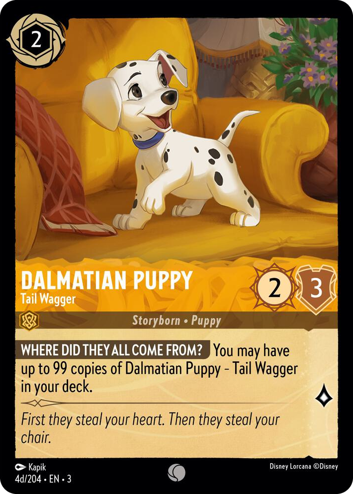 0004d Dalmatian Puppy - Tail Wagger (4d/204) Common Into the Inklands
