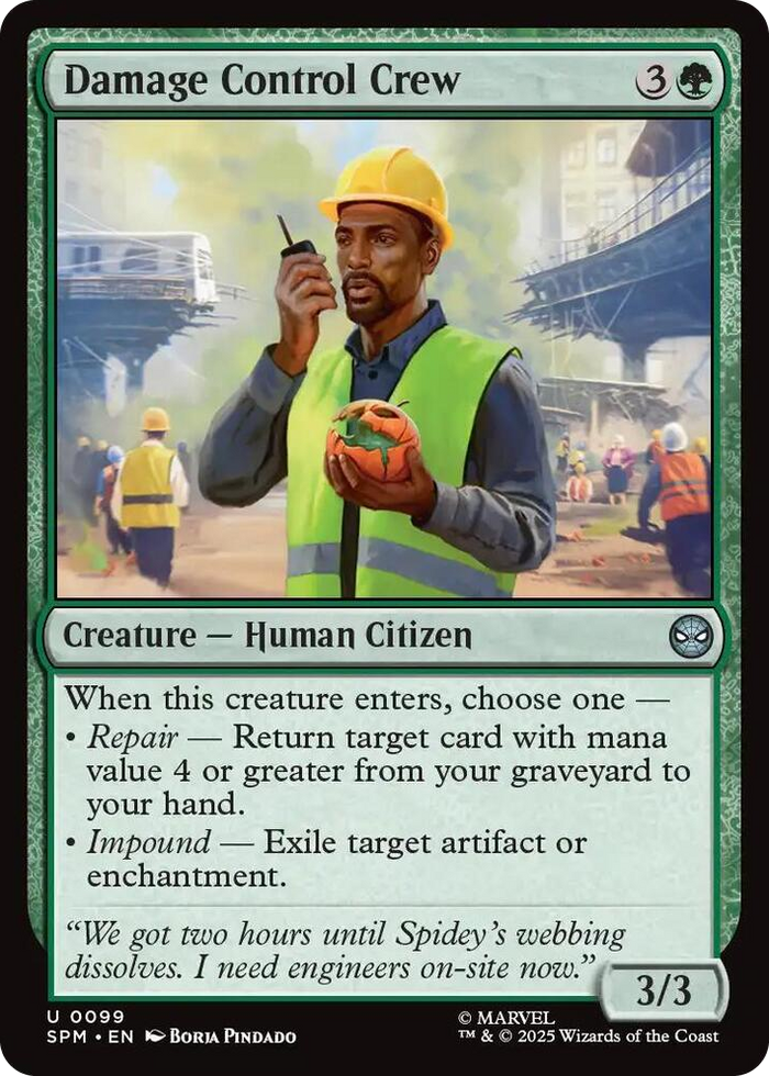 Damage Control Crew #99 U - Marvel's Spider-Man Pokemon card