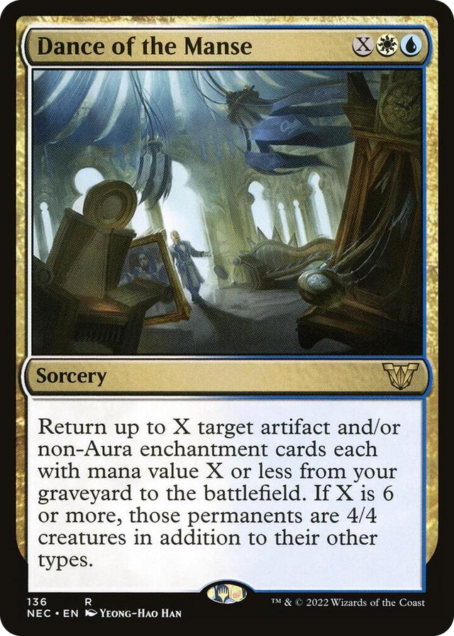 0136 Dance of the Manse R Commander: Kamigawa: Neon Dynasty