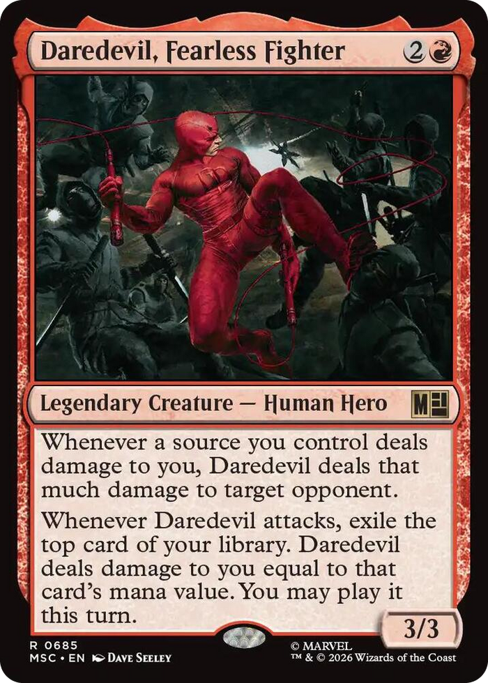 Daredevil, Fearless Fighter #685 R - Commander: Marvel Super Heroes Pokemon card
