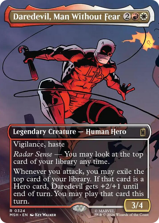 0324 Daredevil, Man Without Fear (Borderless) (0324) R Marvel Super Heroes