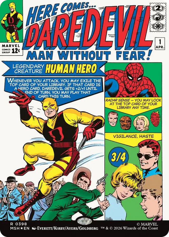 0398 Daredevil, Man Without Fear (Borderless) (0398) R Marvel Super Heroes