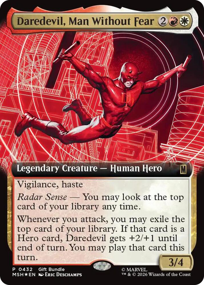 Daredevil, Man Without Fear (Extended Art) #432 P - Unique and Miscellaneous Promos Pokemon card