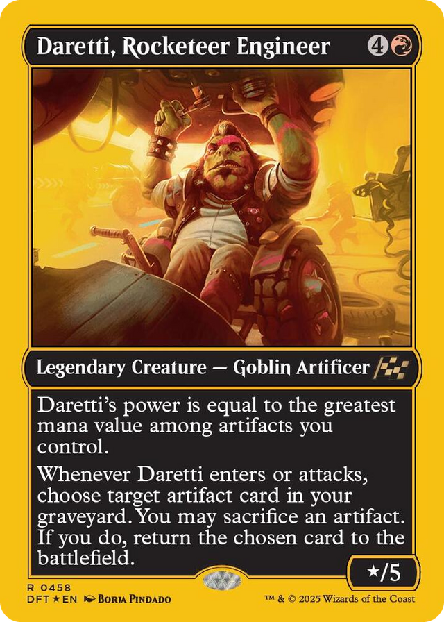 0458 Daretti, Rocketeer Engineer (First-Place Foil) R Aetherdrift