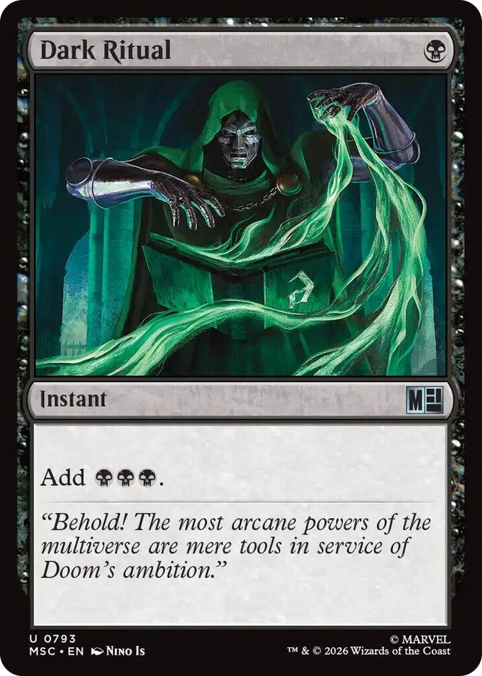 Dark Ritual #793 U - Commander: Marvel Super Heroes Pokemon card