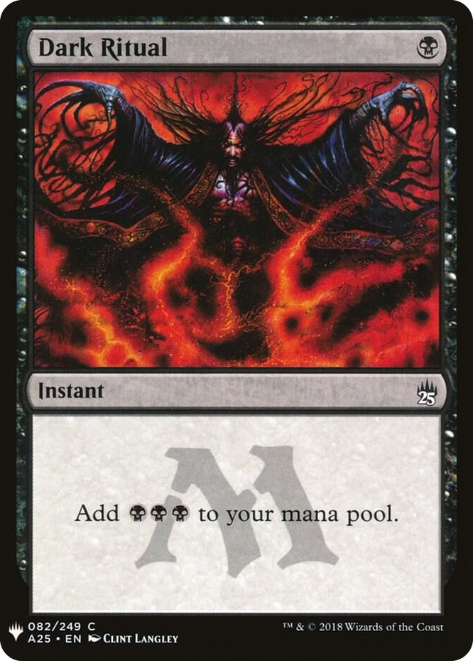 0082 Dark Ritual (A25) C The List Reprints