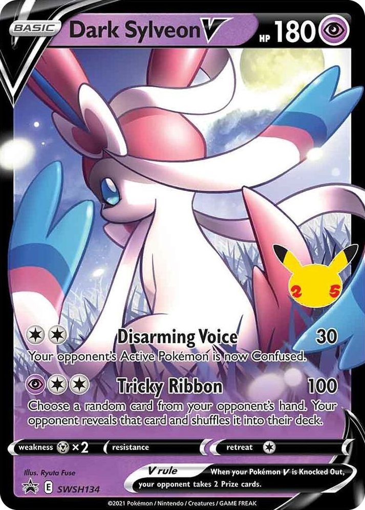 0134 Dark Sylveon V - SWSH134 Promo Sword & Shield Promo Cards