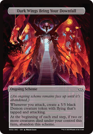0332 Dark Wings Bring Your Downfall (Full Art) C Archenemy: Duskmourn
