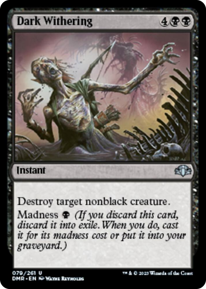 Dark Withering #79 U - Dominaria Remastered Pokemon card