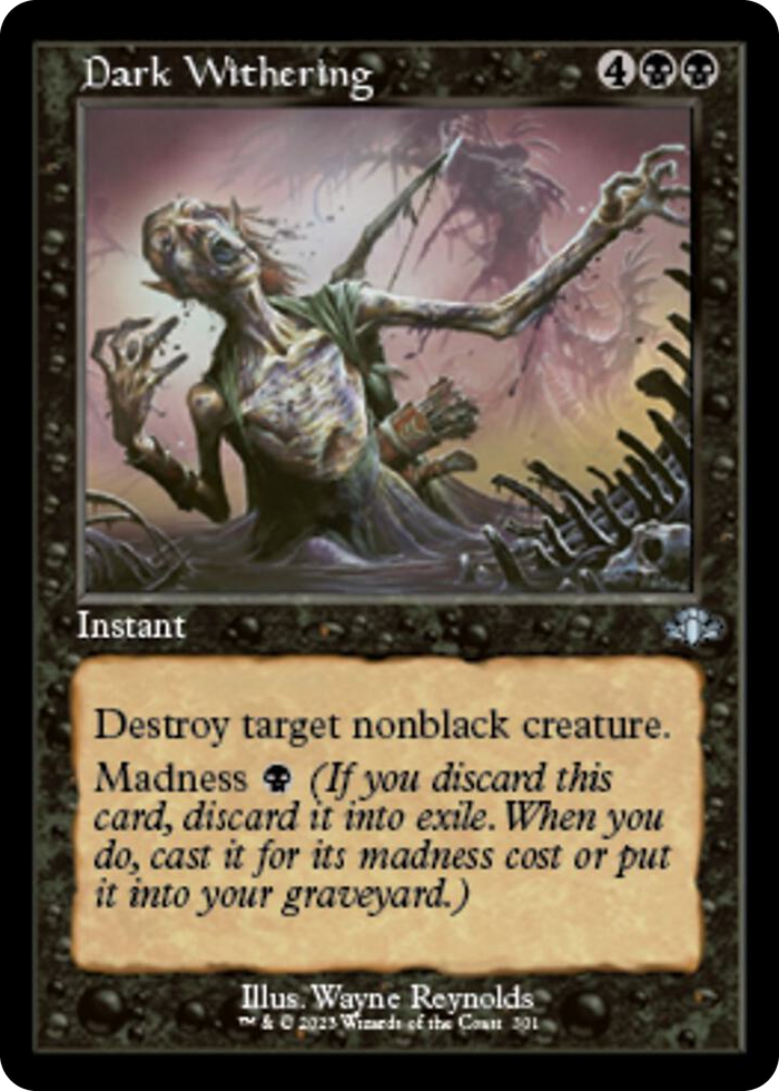 Dark Withering (Retro Frame) #301 U - Dominaria Remastered Pokemon card