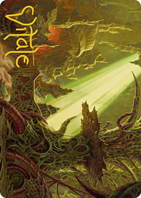 0072 Darkmoss Bridge Art Card (Gold-Stamped Signature) S Art Series: Modern Horizons 2