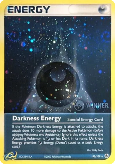 0093 Darkness Energy (Special) - 93/109 (Cosmos Holo) [Winner] Promo League & Championship Cards
