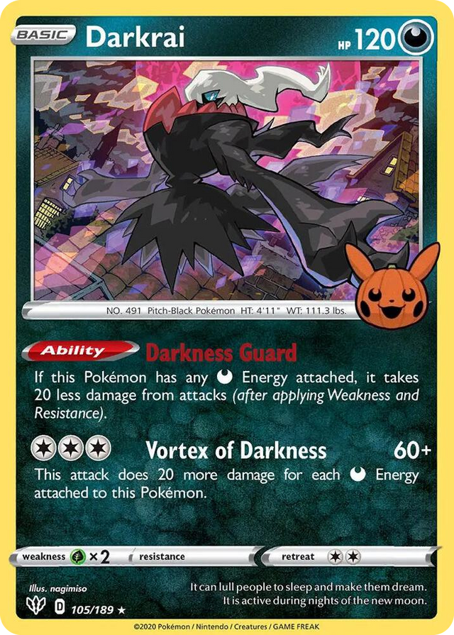 0105 Darkrai Promo Trick or Trade BOOster Bundle