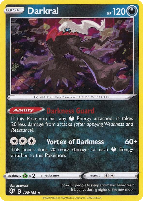 0105 Darkrai - 105/189 (Cosmos Holo) Promo Miscellaneous Cards & Products