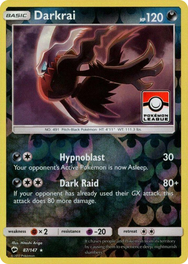 0087 Darkrai - 87/147 (Pokemon League) Promo League & Championship Cards