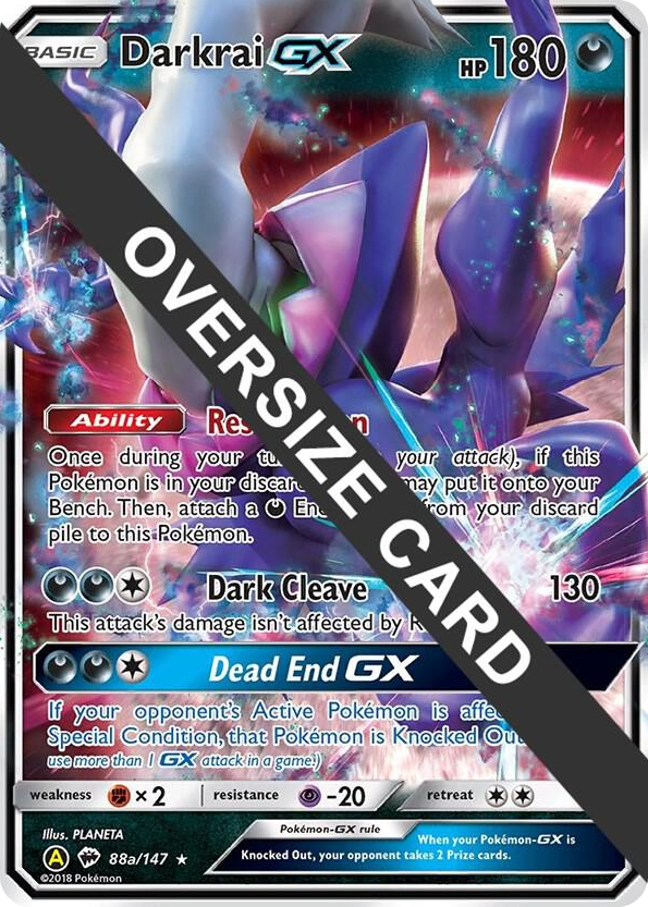 0088a Darkrai GX - 88a/147 Promo Jumbo Cards