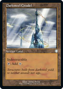 0180 Darksteel Citadel (Retro Frame) U Commander: The Brothers' War