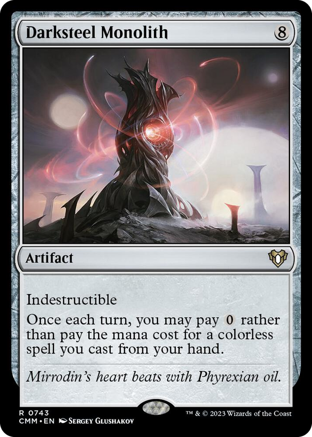 0743 Darksteel Monolith R Commander Masters