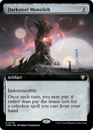 0778 Darksteel Monolith (Extended Art) R Commander Masters
