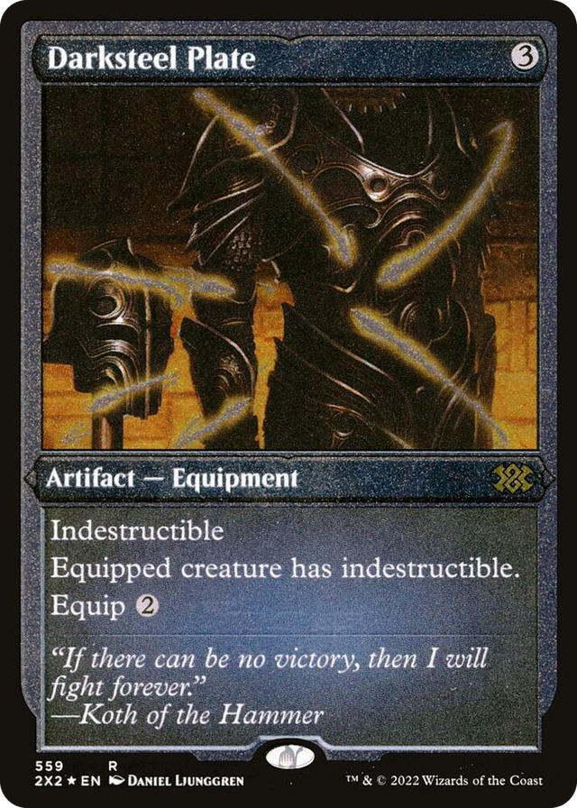 0559 Darksteel Plate (Foil Etched) R Double Masters 2022