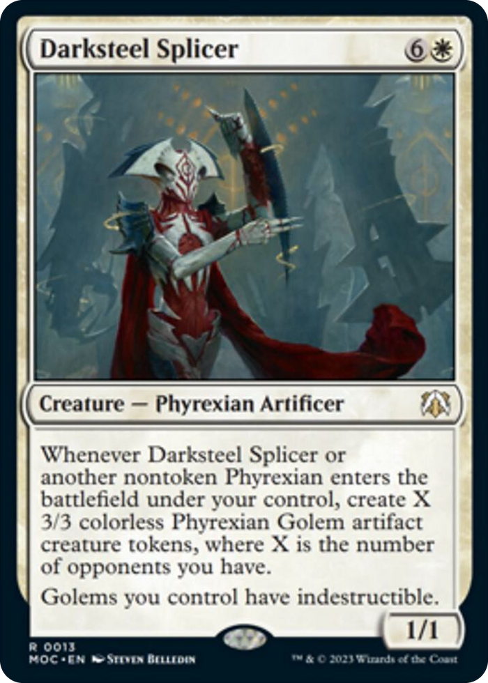 Darksteel Splicer #13 R - Commander: March of the Machine Pokemon card