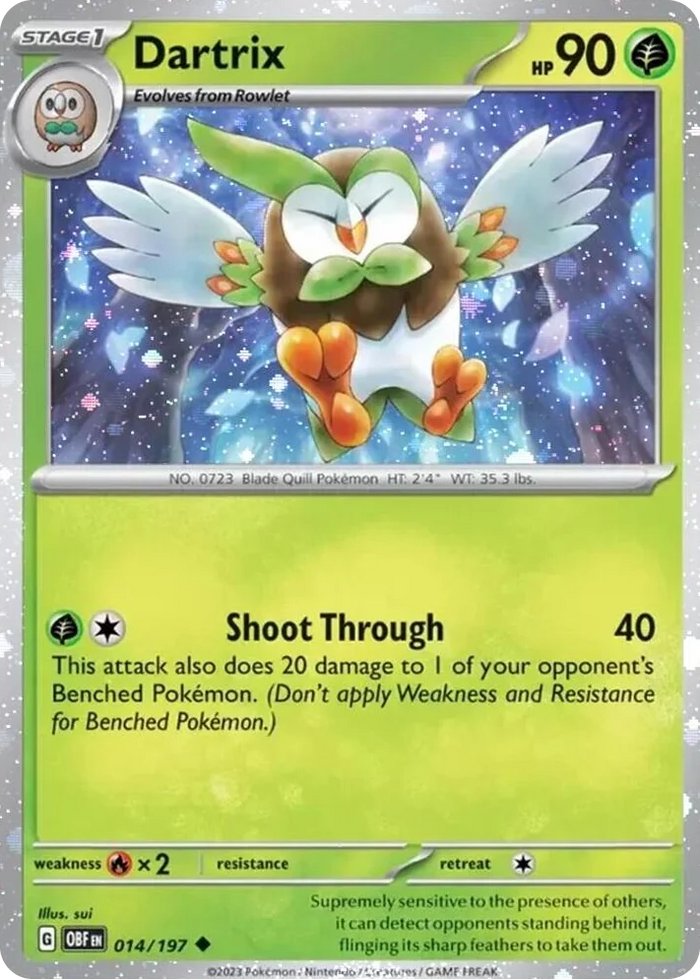 0014 Dartrix - 014/197 (Cosmos Holo) Uncommon Miscellaneous Cards & Products