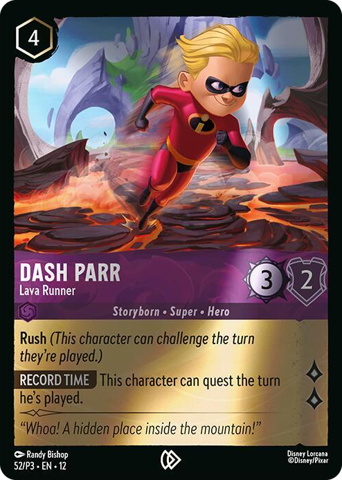 0052 Dash Parr - Lava Runner Promo Disney Lorcana Promo Cards