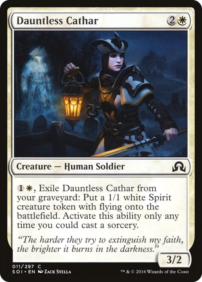Dauntless Cathar #11 C - Shadows over Innistrad Pokemon card
