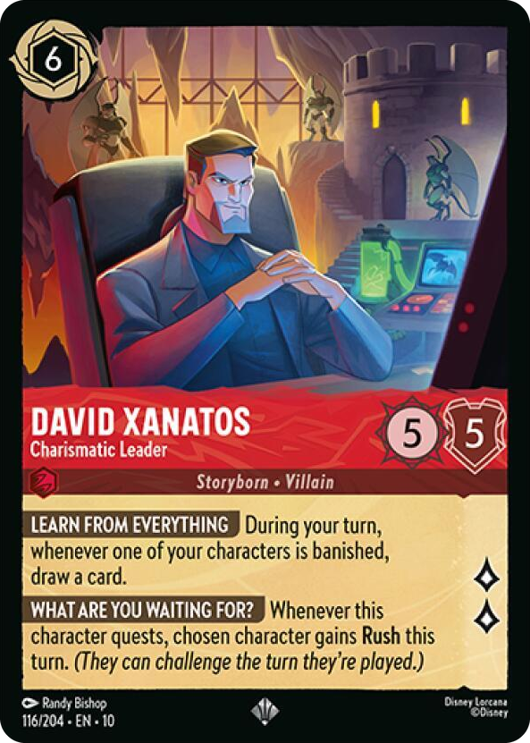 0116 David Xanatos - Charismatic Leader Super Rare Whispers in the Well