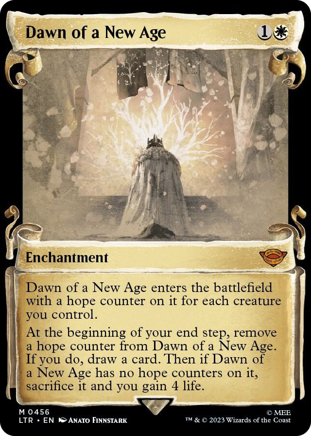 Dawn of a New Age (Showcase Scrolls) #456 M - Universes Beyond: The Lord of the Rings: Tales of Middle-earth Pokemon card
