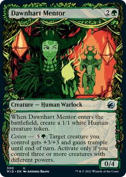 0300 Dawnhart Mentor (Showcase) U Innistrad: Midnight Hunt