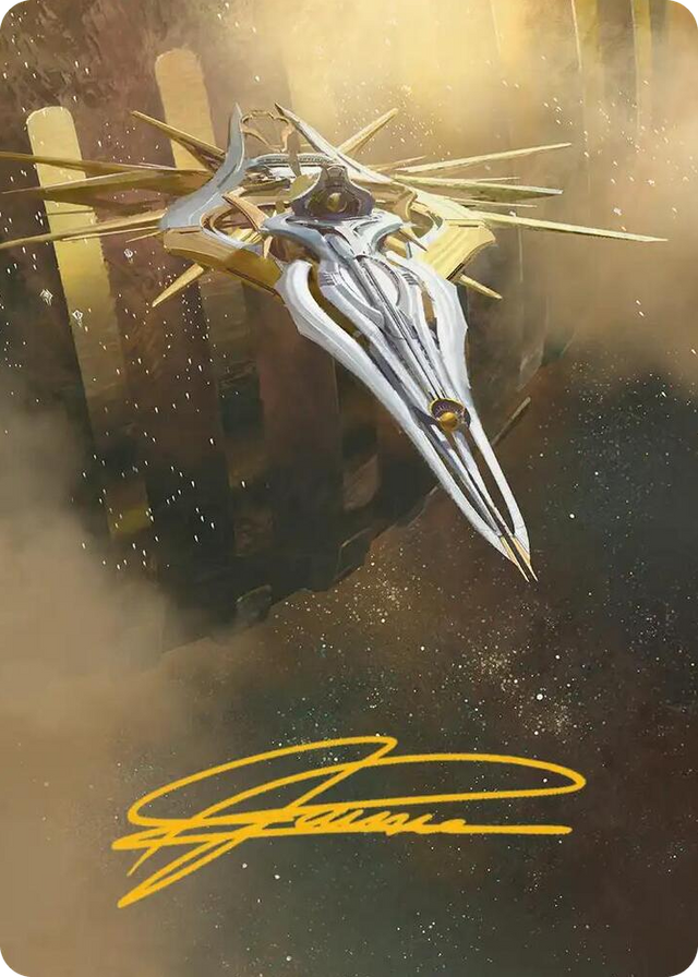 0027 Dawnsire, Sunstar Dreadnought Art Card (Gold-Stamped Signature) S Art Series: Edge of Eternities