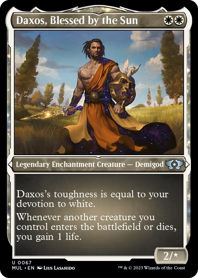 Daxos, Blessed by the Sun (Foil Etched) #67 U - March of the Machine: Multiverse Legends Pokemon card