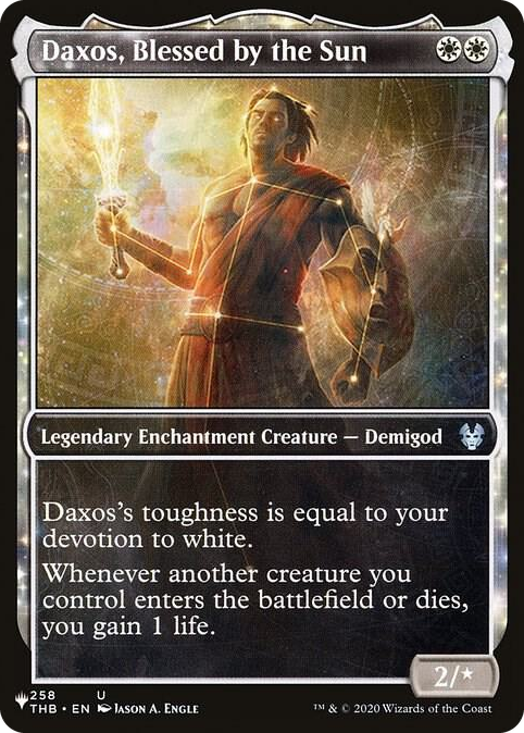 0258 Daxos, Blessed by the Sun (Showcase) U The List Reprints