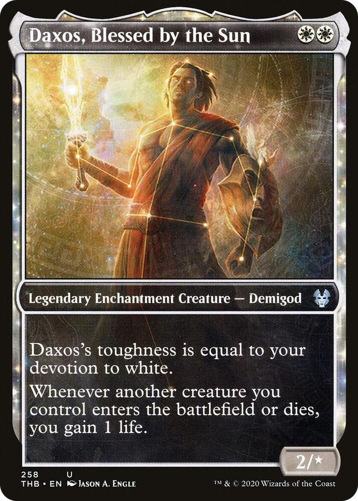 0258 Daxos, Blessed by the Sun (Showcase) U Theros Beyond Death