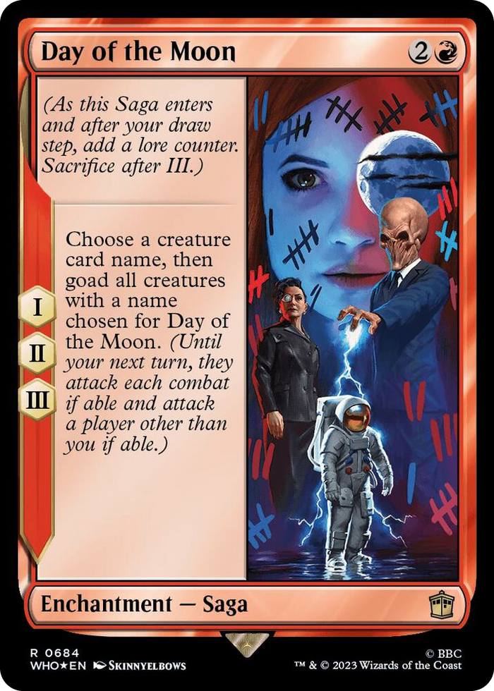 Day of the Moon (Surge Foil) #684 R - Universes Beyond: Doctor Who Pokemon card