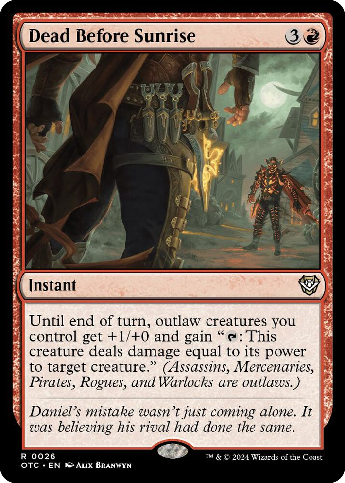 0026 Dead Before Sunrise R Commander: Outlaws of Thunder Junction