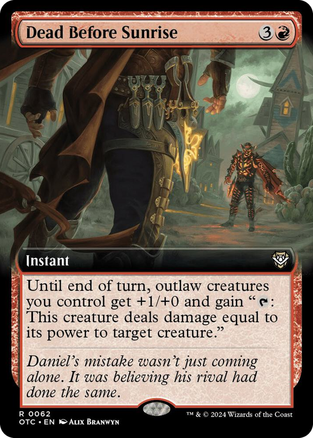 0062 Dead Before Sunrise (Extended Art) R Commander: Outlaws of Thunder Junction