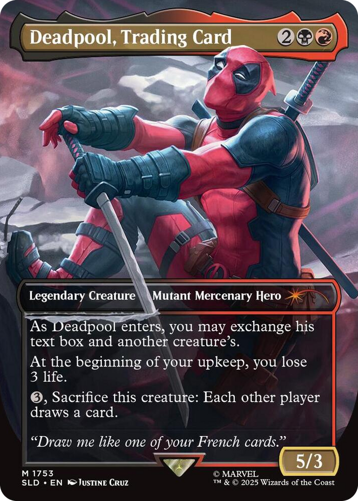 Deadpool, Trading Card (1753) #1753 M - Secret Lair Drop Series Pokemon card