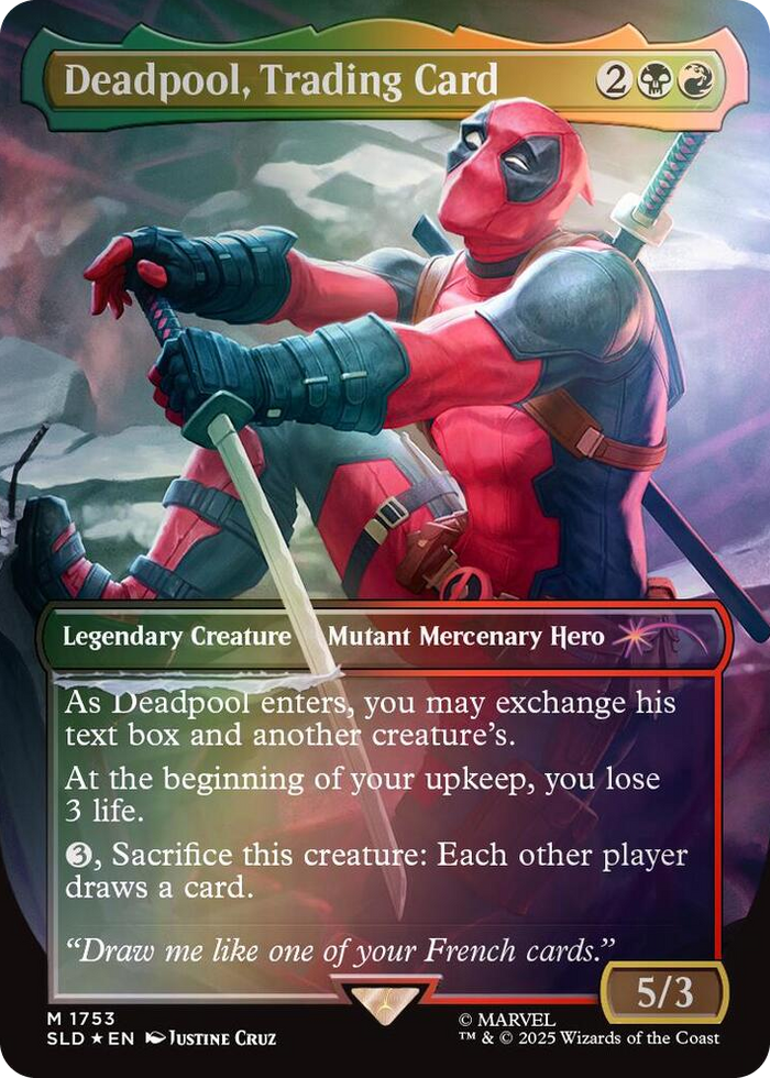 Deadpool, Trading Card (1753) (Rainbow Foil) #1753 M - Secret Lair Drop Series Pokemon card