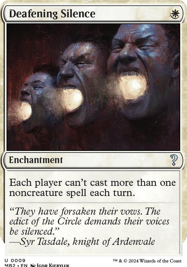 0009 Deafening Silence (White Border) U Mystery Booster 2