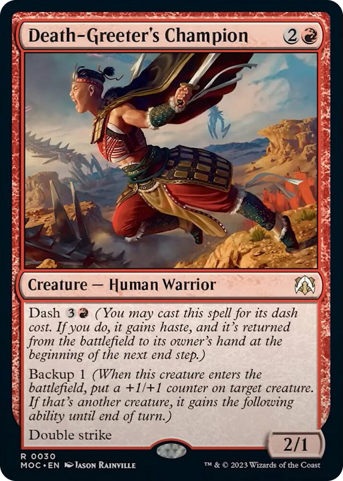 Death-Greeter's Champion #30 R - Commander: March of the Machine Pokemon card