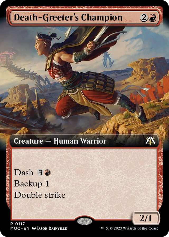 0117 Death-Greeter's Champion (Extended Art) R Commander: March of the Machine
