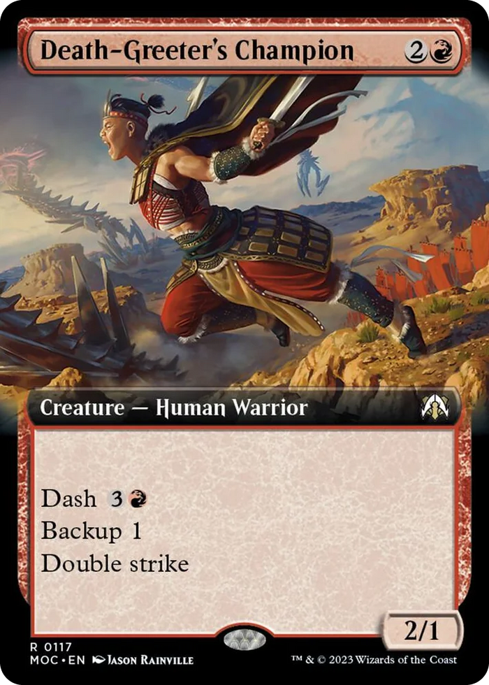 0117 Death-Greeter's Champion (Extended Art) R Commander: March of the Machine