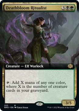 0353 Deathbloom Ritualist (Extended Art) R The Brothers' War