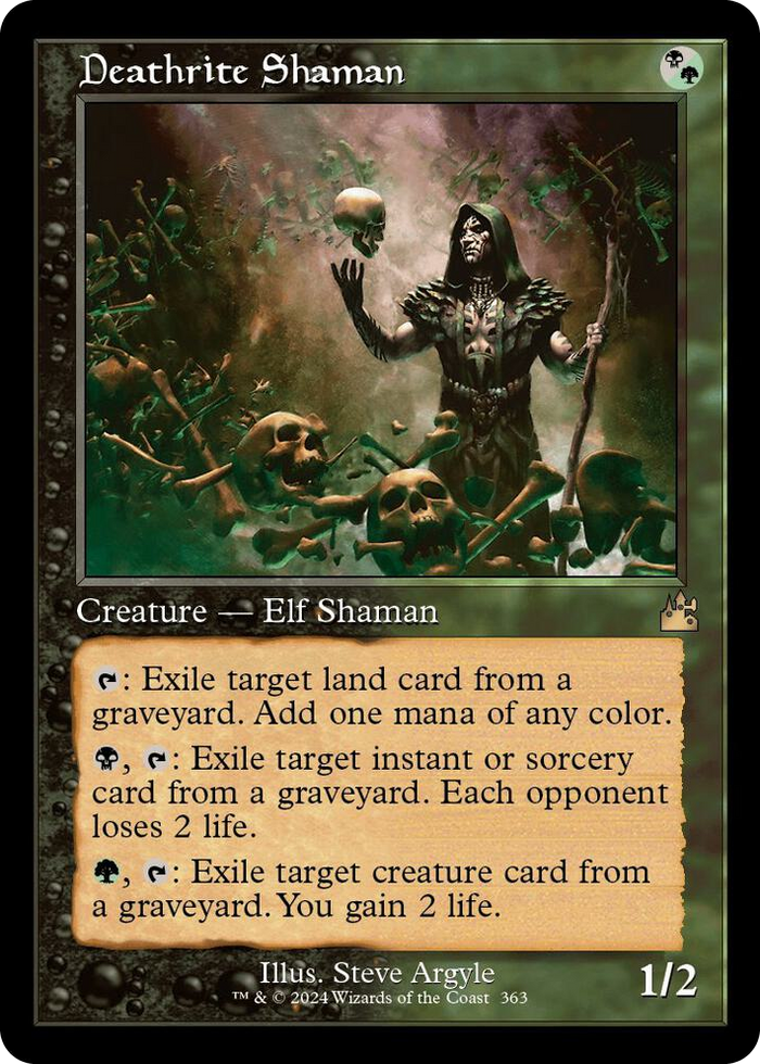 Deathrite Shaman (Retro Frame) #363 R - Ravnica Remastered Pokemon card
