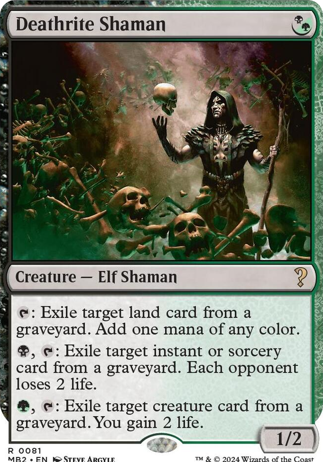 0081 Deathrite Shaman (White Border) R Mystery Booster 2
