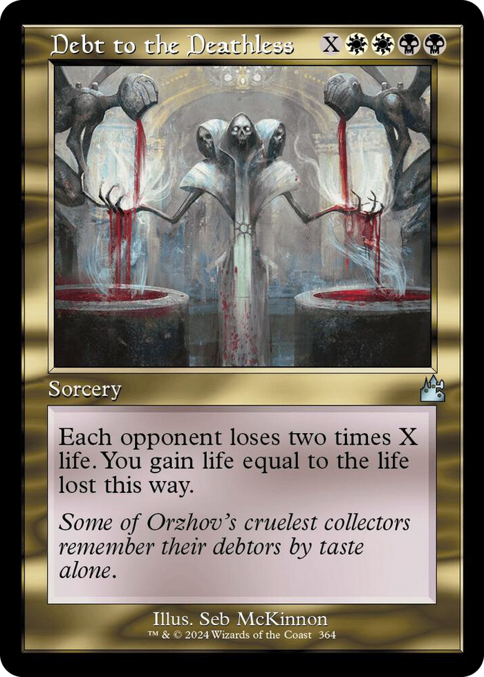 Debt to the Deathless (Retro Frame) #364 U - Ravnica Remastered Pokemon card