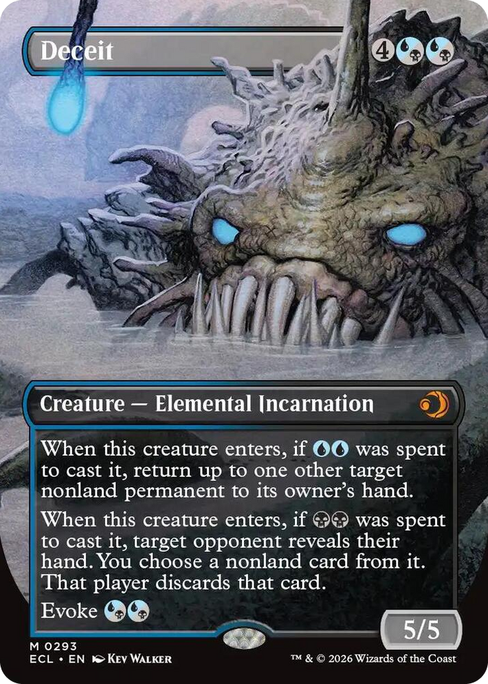 Deceit (Borderless) #293 M - Lorwyn Eclipsed Pokemon card